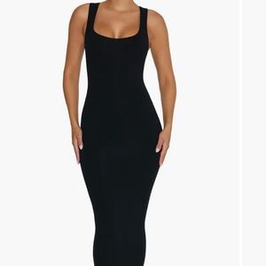 Naked Wardrobe Black Midi Dress